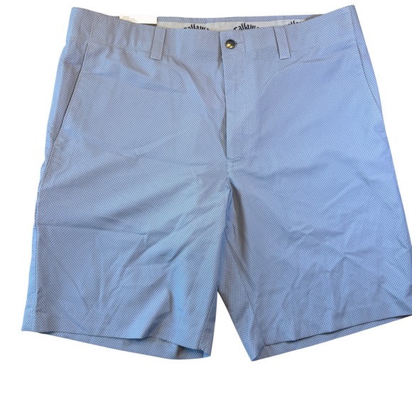 Callaway Other - Callaway Mens Active Waistband Golf Shorts Blue Geometric 36W Opti-Dri Stretch